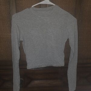 NWT NVGTN Gray Long Sleeve Women's Crop Top